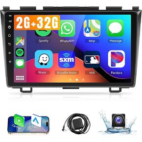 Leadfan Android Car Stereo for Honda CRV 2007-2011 Car Screen Wireless CarPlay Android Auto,9 Inch Touch Screen Blutooth Car Radio GPS Navigation WiFi Backup Camera FM SWC