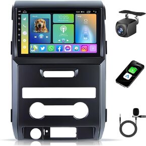 Android 12 Car Radio Stereo for Ford F150 2009 2010 2011 2012 - (2+64G) 9inch Upgrade 5GWIFI 1280 * 800 Touchscreen Replacement with Carplay/Android Auto Bluetooth Backup Camera GPS