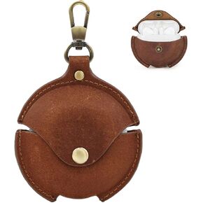 for Huawei Freebuds 3 Leather Case, Personalized Genuine Leather Freebuds Case … (Brown)