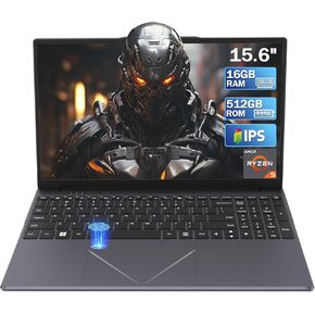 15.6 "كمبيوتر محمول PC 16GB DDR4 512GB SSD ، HD الكمبيوتر المحمول كمبيوتر AMD RYZEN 5 3500U معالج AMD جهاز كمبيوتر محمول متكامل مع معرف اللمس 2.4/5G WIFI Bluetooth USB