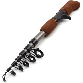 axGear Adjustable Telescopic Fishing Rod Fishing Tackle Rotating Spinning Extendable, 1