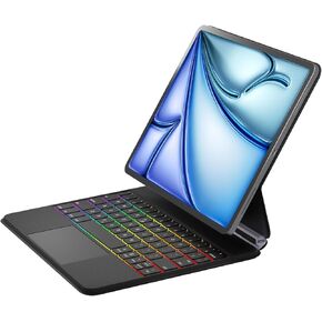 NOKBABO for ipad air 11 inch case with Keyboard(M2 2024) & Magic Keyboard ipad pro 11 (4th/3rd/2nd/1st), Magic-Stand, 7-Color Backlit, Built-in Trackpad, Keyboard for iPad Air 5th/4th 10.9" - Black