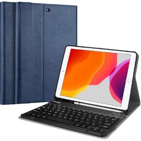 ProCase Keyboard Case for iPad 10.2 9th Gen 2021/ 8th Gen 2020/ 7th Gen 2019/ iPad Air 10.5" 2019 / iPad Pro 10.5 2017, Wireless Magnetically Detachable Keyboard Case, Auto Sleep/Wake -Navy