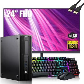 HP Z240 SFF Workstation Desktop Computer with 24" FHD Monitor, Intel Core i7-6700 3.40GHz, 32GB DDR4 RAM 512GB SSD, 2 DisplayPort, WiFi, Bluetooth, Keyboard&Mouse, Windows 10 Pro (Renewed)