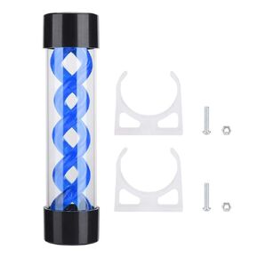 Water Cooling Reservoir, 200mm Fast Cooling Heat Sink Kit with G1/4 Thread, Heat Exchanger Radiator for PC Computer Water Cooling Radiator. (Blue)