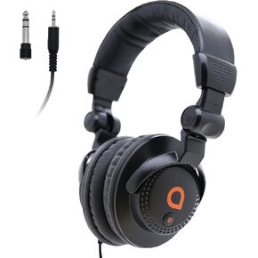 Artesia AMH-10 Over Ear Studio Headones و Monitor & Mixing سماعات الرأس مع برامج تشغيل 50 ملم وسماعات خلفية قابلة للتعديل وقابلة للتعديل مع مقبس خلفي من 6.35 مم إلى 3.5 مم لـ DJing والتسجيل والبودكاست