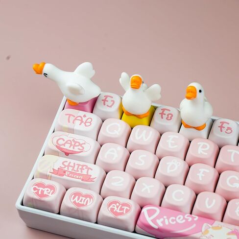 Wonhibo لطيف أوزة keycap ، 3 أجهزة كمبيوتر مضحكة كرار كاريكاتير OEM profile استبدال مفتاح ESC للكرز هدية ديكور لوحة المفاتيح الكرز in Kuwait