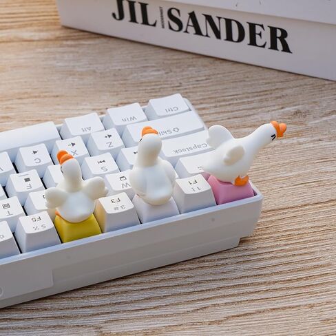 Wonhibo لطيف أوزة keycap ، 3 أجهزة كمبيوتر مضحكة كرار كاريكاتير OEM profile استبدال مفتاح ESC للكرز هدية ديكور لوحة المفاتيح الكرز in Kuwait