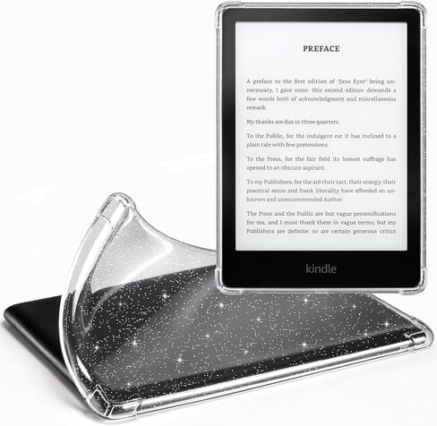 COBAK CLASE CASE لـ Kindle Paperwhite 11th Gen 2021 & Signature Edition (6.8 ")-الغطاء الخلفي للسيليكون خفيف الوزن ، بريق ، أزهار الباروك in Kuwait