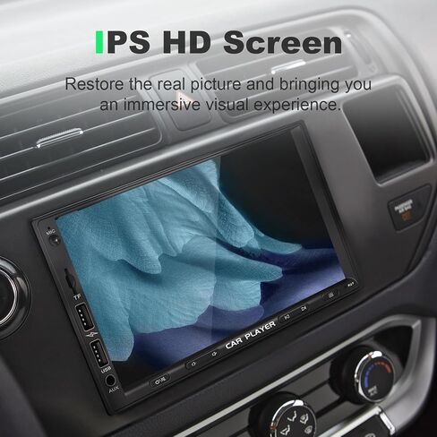 [جديد] Y-metrived 7 بوصة مزدوجة DIN Apple Car Carperio In-Dsah Navigation ، و Carplay و Android Auto ، وراديو سيارة Bluetooth مع منفذين USB ، TF ، AUX ، شاشة اللمس HD in Kuwait