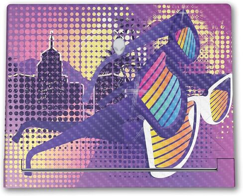 Carbon Fiber Laptop Skin Compatible with Alienware X16 R2 (2024) - Shutter Shades - Premium 3M Vinyl Protective Wrap Decal Cover - Easy to Apply | Crafted in The USA by MightySkins in Saudi Arabia