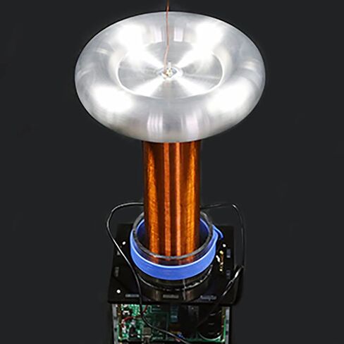 موسيقى Bluetooth عالية الطاقة Tesla لفائف Touchable Lougnting Lightning Lightning Spark Gap Arc Generator Plasma Soudspeaker Desktop Power Toy Model Wireless Transform in Kuwait