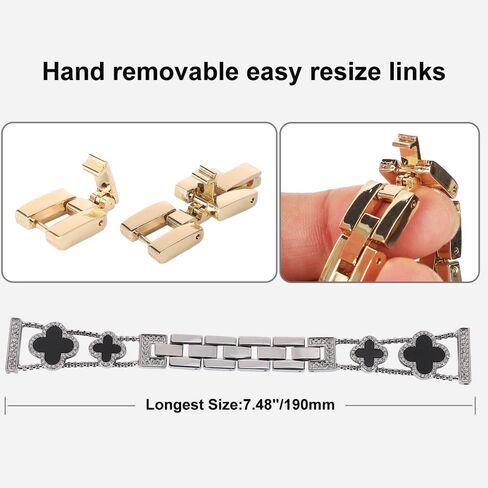 for Samsung Galaxy Watch 7 6 5 4 FE Band 40mm 44mm, 20mm Watch Band,Four Leaf Clover Women Bling Diamond Band for Samsung Galaxy Watch 6 Classic 4 Classic 5 Pro Active 2 43mm 47mm 42mm 46mm in Saudi Arabia