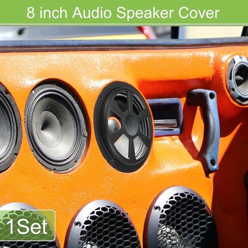 ACROPIX Universal 8" Car Speaker Grills Cover Round 8 Inch Audio Speaker Subwoofer Guard Protector Case with Mounting Screws Iron Black - Pack of 1 in Saudi Arabia