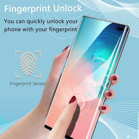 [2+2 Pack] for Samsung Galaxy S10 Plus Tempered Glass Screen Protector with Camera Lens Protector[9H Hardness] [3D Curved][Ultrasonic Fingerprint Unlock] for Samsung Galaxy S10 Plus in Saudi Arabia