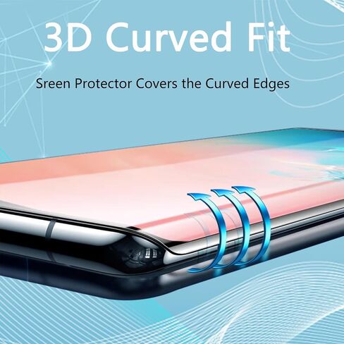 [2+2 Pack] for Samsung Galaxy S10 Plus Tempered Glass Screen Protector with Camera Lens Protector[9H Hardness] [3D Curved][Ultrasonic Fingerprint Unlock] for Samsung Galaxy S10 Plus in Saudi Arabia