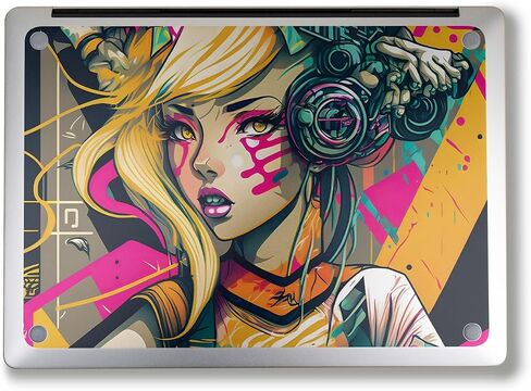 Laptop Skin Compatible with Surface Laptop 7 13.8" (2024) - Techno Punk - Premium 3M Vinyl Protective Wrap Decal Cover - Easy to Apply | Crafted in The USA by MightySkins in Kuwait