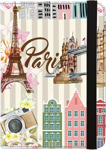 Passport Holder Women,RFID Blocking Travel Wallet,Leather Card Case Travel Document Organizer Credit Card Holder Girl Men (Colored cat) in Kuwait