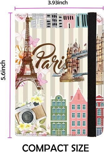 Passport Holder Women,RFID Blocking Travel Wallet,Leather Card Case Travel Document Organizer Credit Card Holder Girl Men (Colored cat) in Kuwait