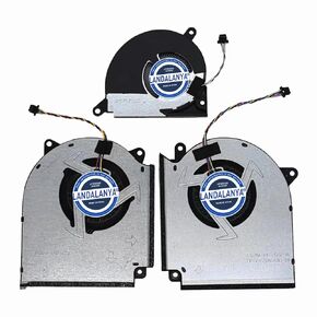Replacement New CPU GPU and Small Fan for ASUS Strix G16 G614J G634J G614JI G614JV G614JJ Series DFSCK22D05883C DFSCK22115181D DC12V 1A DFS5F22B04954C DC5V 0.5A