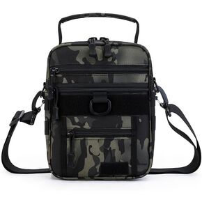 Military Tactical Shoulder Bag Outdoor Sling Backpack Military Sport Concealed Carry for Range Travel Hiking (Grey)