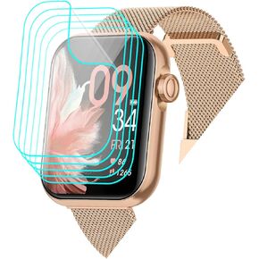 [5 Pack] for DEKELIFE Smart Watch G39 Pro Screen Protector 1.85" Soft PET Film [Case Friendly] [Anti-Scratch] [Bubble Free] Screen Protector for DEKELIFE G39 Pro Smartwatch