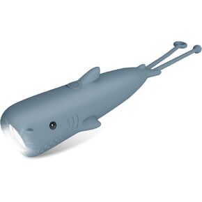 LOVERUIS Rechargeable Flashlights for Boys Kids Flashlight Cool Shark Dimmable Silicon Flash Light with Keychain Camping, Birthday Gift for Boys Toddler Ages 3-12