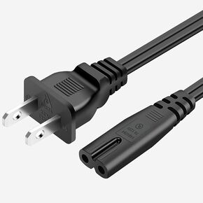 6FT AC Power Cord for Sony SRS-XP500 SRS-XP700 XV900 GTK-XB60 SRS-RA3000 GTK-XB90 XB5 XB7 MHC-V13 V71 Speaker, Vizio M/V/S Series Sound Bar, Samsung r550 subwoofer2 Prong Charger Charging Cable