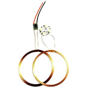 Taidacent 120mm DC Long Distance Wireless Power Supply Module for Wireless Power Transfer with 1W High Power LED