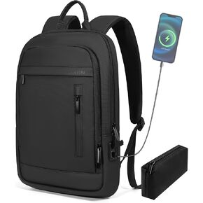 Business Backpack for Men Lightweight Commute Laptop Backpack Anti-Theft Water Resistant Backpack 15.6 Inch Computer Backpack for Daily Office Work with Small Bag