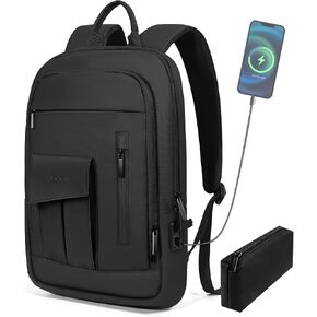 Business Backpack for Men Lightweight Commute Laptop Backpack Anti-Theft Water Resistant Backpack 15.6 Inch Computer Backpack for Daily Office Work with Small Bag