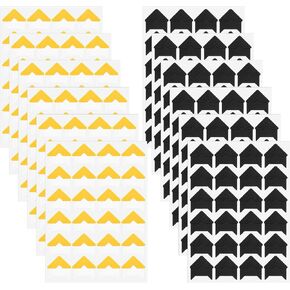 288 PCS Photo Corners for Scrapbooking, Black and Gold Photo Corners Self Adhesive Photo Corner Stickers Photo Mounting Corners Scrapbook Picture Corners for Scrapbooking Album Diary DIY Craft Paper