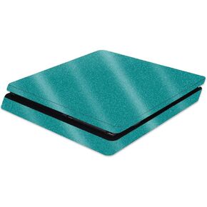 MightySkins Glossy Glitter Skin for Sony PS4 Slim Console - Teal | Protective, Durable High-Gloss Glitter Finish | Easy to Apply, Remove, and Change Styles | Made in The USA