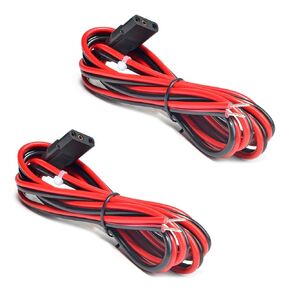 UAYESOK 2 Pack 3 Pin CB Radio Power Cord with Stripped Ends for Cobra Galaxy Midland Uniden Stryker Connex CB Ham Radios, 2-Wire 4.8 ft Fused Power Cable