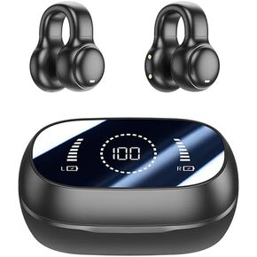 Open Ear Bone Conduction Headphones Bluetooth Headphones (White)