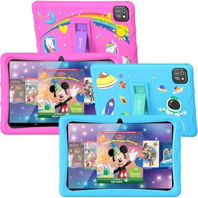 Contixo 2-pk 10" Android Kids Tablet - Includes 80+ Disney Storybooks & Stickers, 3GB, 32GB, Kid-Proof Case with Kickstand, Parental Control, WiFi, Learning Tablet for Children