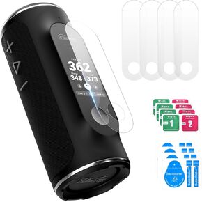 4-Pack Tempered Glass Screen Protector for Blue Tees Golf Player & GPS Speaker - HD Clear, Anti-Scratch, Bubble-Free