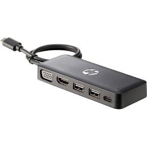 HP Travel Hub - Port Replicator - VGA, HDMI - for Chromebook 13 G1, Elite X2 1012 G1, 1012 G2 and More - Black