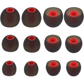 Replacement Ear Tips Earbuds Silicone Buds for Senso, Otium, Hussar Bluetooth Headphones, 6 Pairs,S/M/L