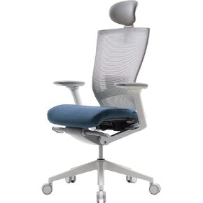 SIDIZ T50 Ergonomic Home Office Chair : High Performance, Adjustable Headrest, 2-Way Lumbar Support, 3-Way Armrest, Forward Tilt, Adjustable Seat Depth, Ventilated Mesh Back, Cushion Seat (Beige)