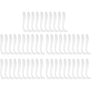 Lrf Lures, 50PCS Artificial Lures Soft Plastic TTail Grub Baits Fish Tackle Accessory (Pearl White)