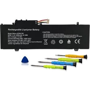 5376275P Laptop Battery Compatible with Gateway GWTN141-10BK GWTN141-4 GWTN156-5BL Gwtn141-4bl UTL-509068-3S NV-509067-3S Series UTL-509068-3S NV-509067-3S 11.4V 51.3Wh 3-Cell