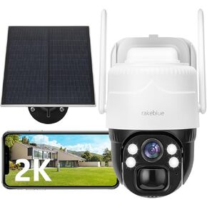Solar Security Camera Wireless Outdoor 2K, Battery Powered Security Camera Outside, PIR Human Motion Detection, Auto Track,Color Night Vision, Two-Way Voice, Alert,2.4G WiFi (2, WiFi)