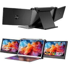 Portable Monitors for Laptop 15.6" Extra Laptop Monitor HDMI Portable Dual Monitor Smart Cover for Mac PC Phone PS5 PS4