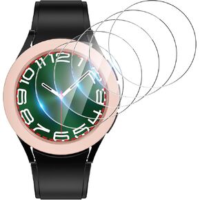 Tensea [5PCS] for Samsung Galaxy Watch 6 Classic Screen Protector 47mm Accessories, 9H Tempered Glass Protective Film, Screen Cover for Samsung Watch 6 Classic 47mm [Installation Tray][No Bubbles]