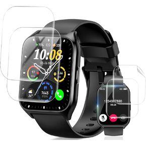 [ 3 Pack ] Hydrogel Screen Protector for DUSONLAP MT65 Smartwatch 1.85" TPU [Clear HD] Self-Healing Soft Protective Film