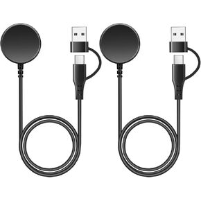 Charger for Samsung Galaxy Watch Cable, USB A/C for Samsung Watch Charger, Compatible with Galaxy Watch 7/6/6 Classic/5/5 Pro/Ultra/ 4/4 Classic/3/Active 2/Active