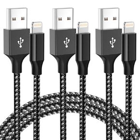 iPhone Charger 3Pack 10ft [Apple MFi Certified] Fast Charging Lightning Cable Cord Compatible with iPhone 14 13 12 11 Pro Max XR XS X 8 Plus SE iPad and More