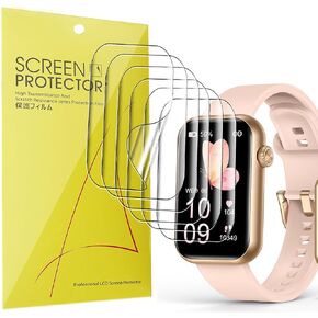 Compatible for EGQINR H38 Smart Watch Screen Protector, [6 Pack] Full Coverage TPU Clear Film Compatible for EGQINR H38 1.57 Inches Smart Watch (6 Pack)