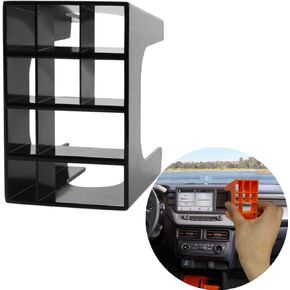 Cubby Grid Phone Mounting Fit for Ford Maverick 2021 2022 2023 Accessories Instrument Panel Phone Holder Air Conditioner Outlet Designed (Black)